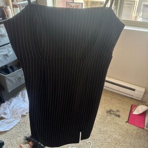Forever 21 Black and White Pinstripe Dress